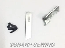 JUKI MO-2516 UPPER, LOWER, AND  CHAIN CUTTER KNIFE 3 KNIFE SET #KS2516