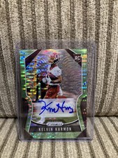 2019 Panini Prizm Kelvin Harmon #363 RC Auto Green Pulsar Commanders Redskins 