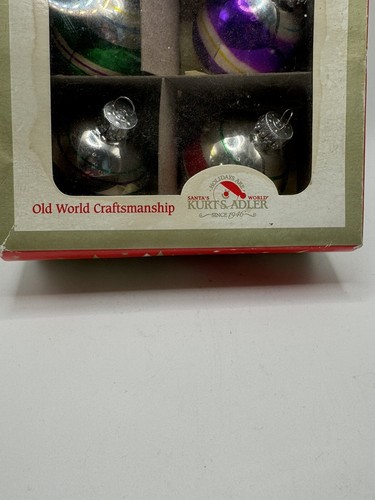 Vintage Kurt Adler Glas Weihnachtsschmuck 6er Box im Originalkarton - Bild 5 von 7
