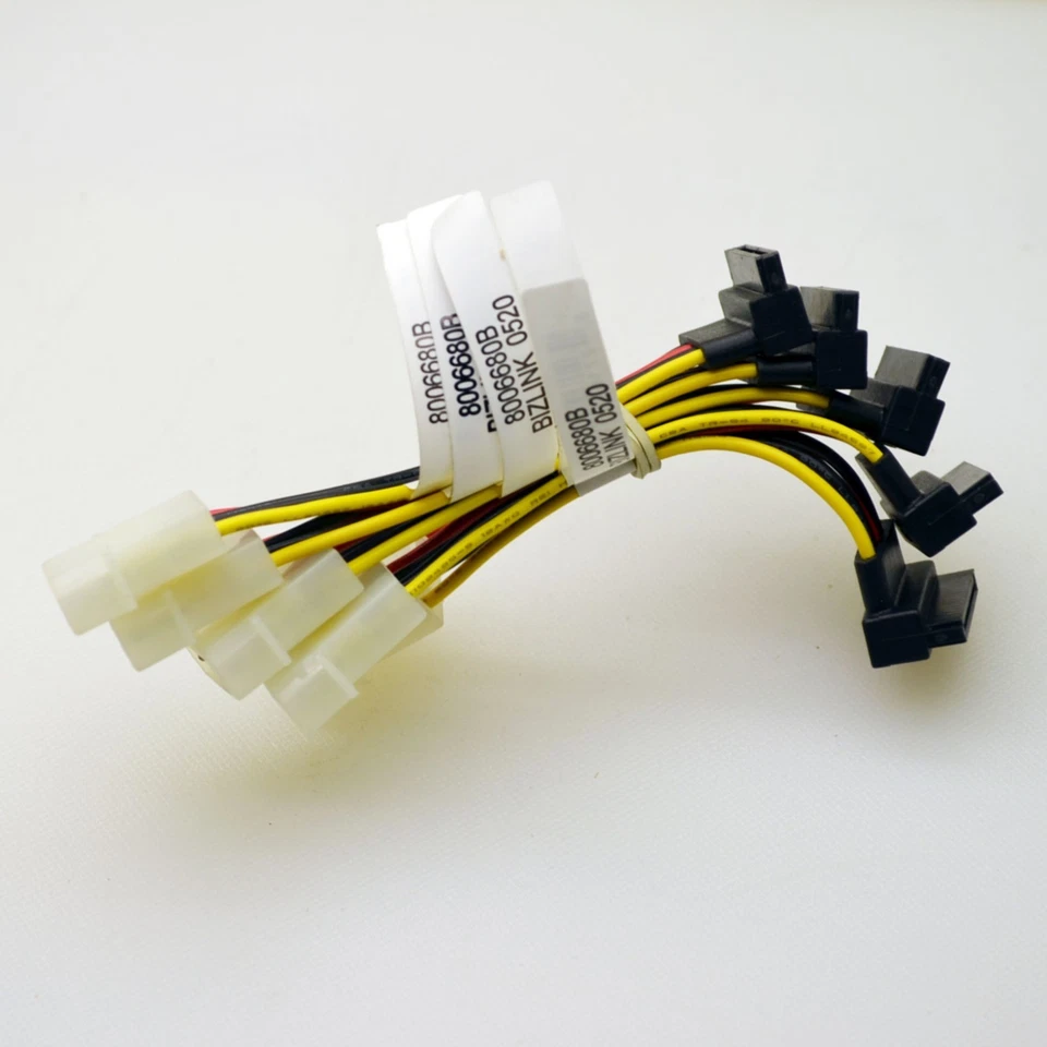 IDE/Molex 4-Pin Male to SATA 15-Pin Female Power Adapter Cable (10-Pack) - Image 3 of 4