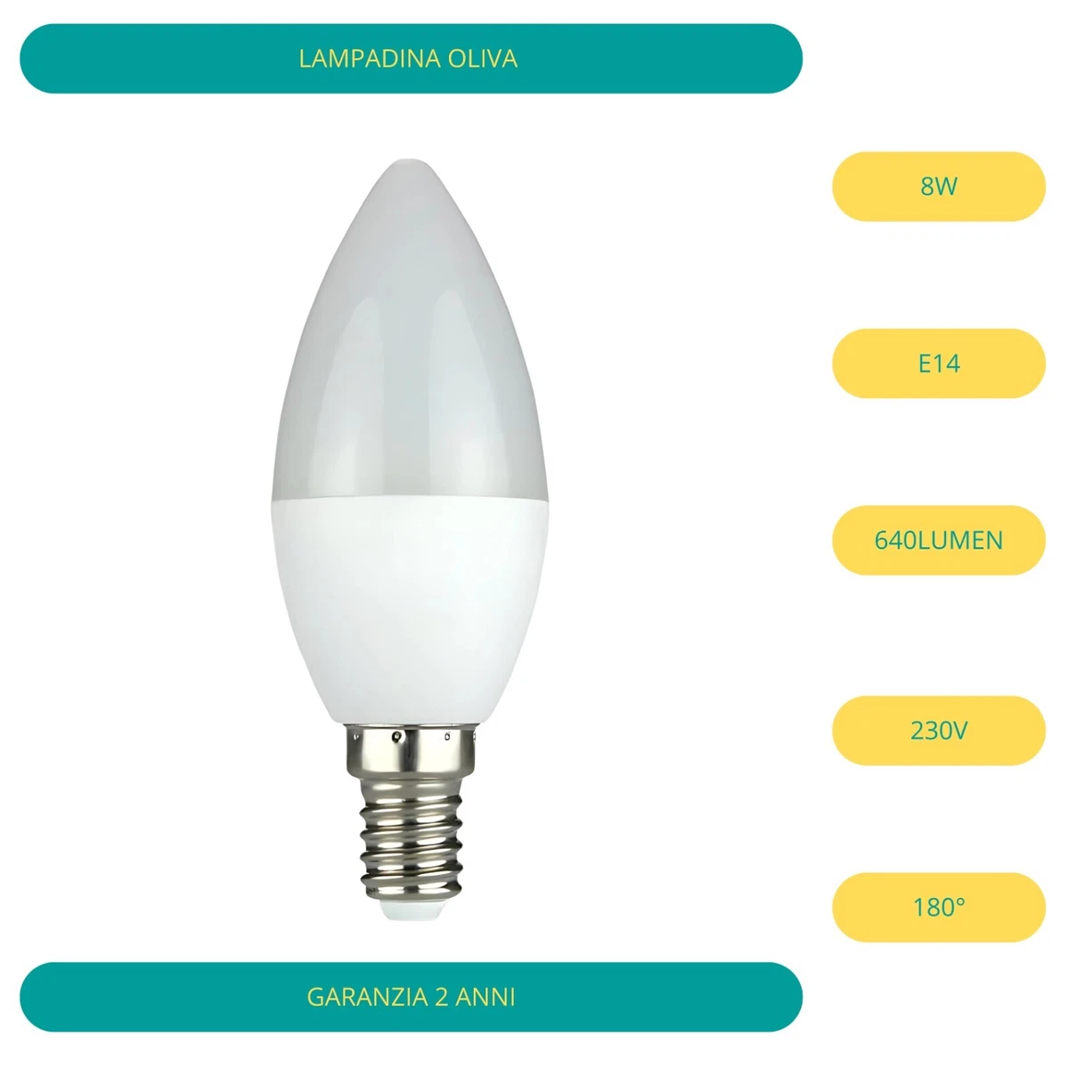 LAMPADINA LED LUCE FREDDA 18W = 104W ATTACCO E27