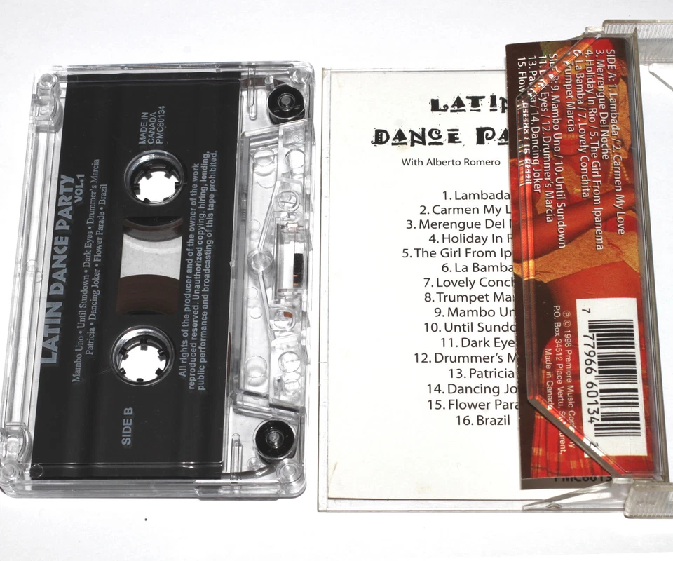 Latin Dance Party Vol. 1 (Cassette Tape 1998) Salsa Merengue Mambo Samba TESTED Foto 4 de 4