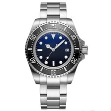 43mm Tandorio Black Blue Dial Sapphire Glass NH35A Automatic Mens Wrist Watch