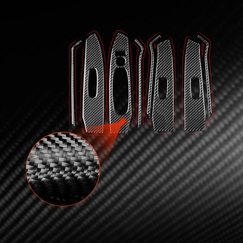8Pcs Real Carbon Fiber Window Lift Switch Cover For Nissan Altima Teana 2019-25 - Picture 8 of 21