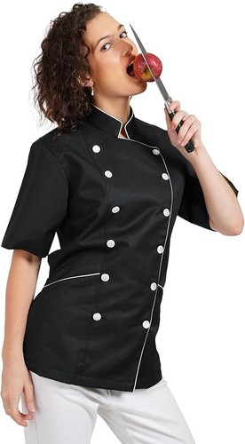 Professional Light Weight Short Sleeve Women's Chef Coat, - Picture 7 of 68