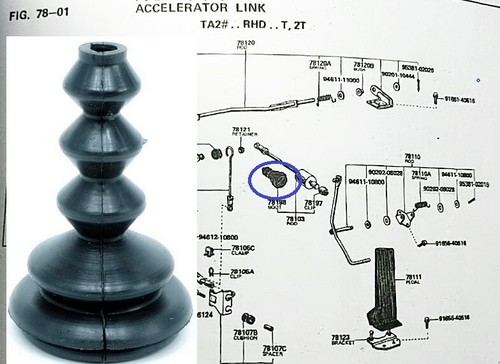 CELICA TA22 TA23 RA23 TA28 RA28 TA20 RA21 TA27 RA25 TA35 RA35 MIX GROMMET RUBBER - Picture 2 of 6