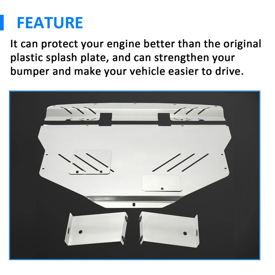 Aluminum Engine Splash Shield Skid Plate For 2011-2014 Subaru WRX STI Impreza Foto 4 de 4