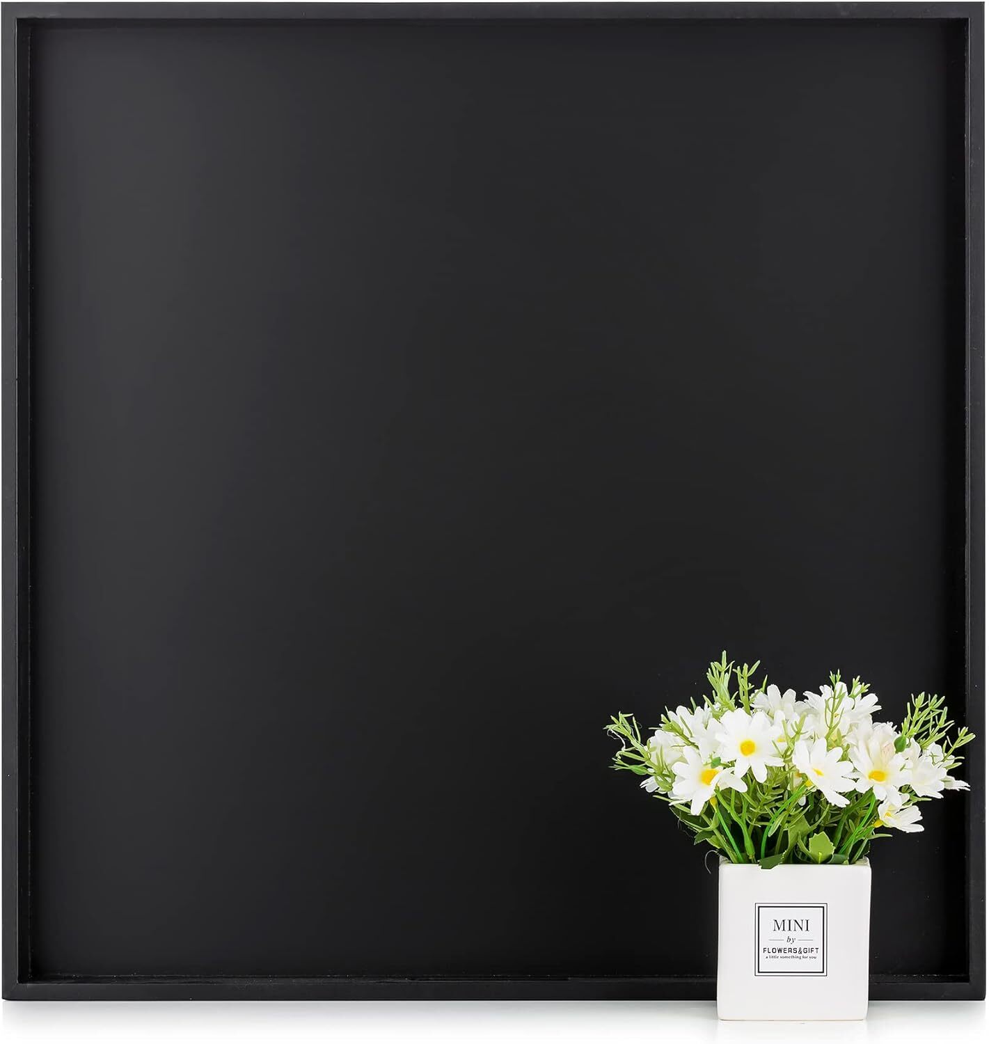 Square Large  Tray: Modern Extra Large Black Serving Decorative Trays