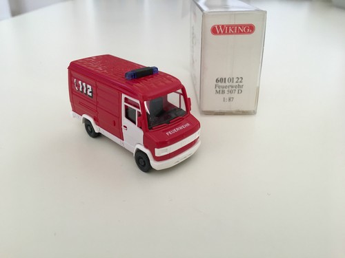Wiking 061245 H0 MAN Vigili Del Fuoco – Modello AT LF Scala 1:87, Pompa E Scala, Dettagli Realistici Per Collezionisti