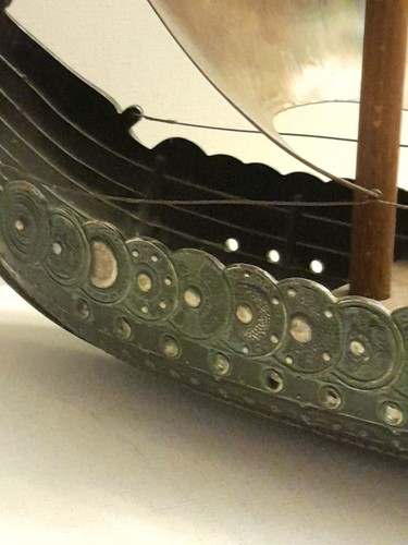 1950s Danish Cast Metal Viking Ship Unique Addition - Picture 17 of 24