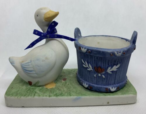 Little Luvkins Porcelain Candle Holder Jasco Taiwan Votive Mother Goose 1987 - Picture 1 of 5