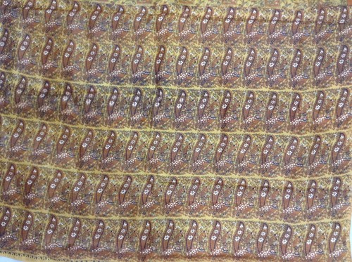 Om Vintage Sari Art Silk Printed Human Animal Figure Yellow Saree Y11148 - Picture 9 of 12