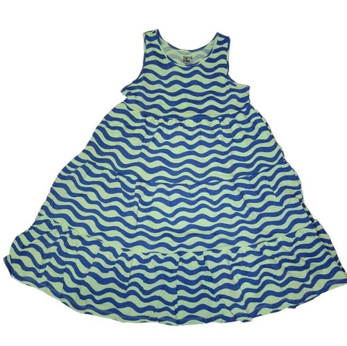 Spotted Zebra Girls Blue & Green Sleeveless Tank Dress Size XL New - Picture 4 of 9