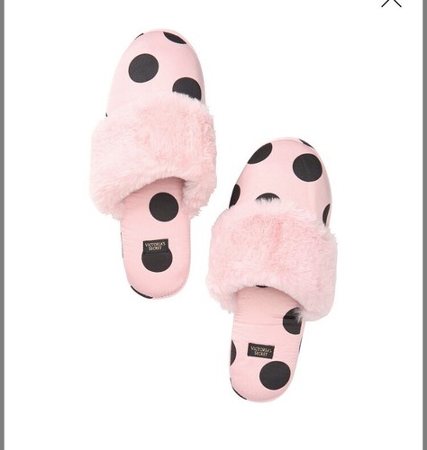 Victoria’s Secret Signature Satin Cozy Slippers Women’s NWT Medium 7-8 - Picture 4 of 4