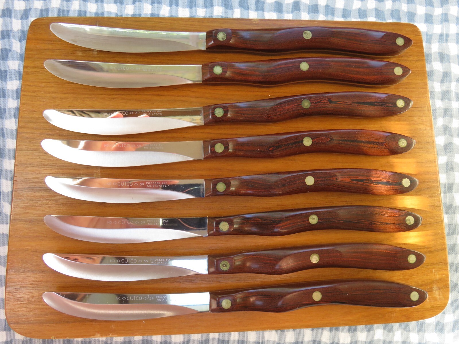 Knives Ebay Vintage Cutco 8 Pc #59 Table Steak Knives Knife Set Original Box ...