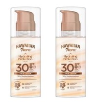 Image of 2 x Hawaiian Tropic Hydrating Protection Face Lotion. SPF 30. 50 ml Size.
