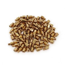 100Pcs M3 x 5+4mm Male - Female Brass Hexagonal Stand-Off Pillars PCB Mount