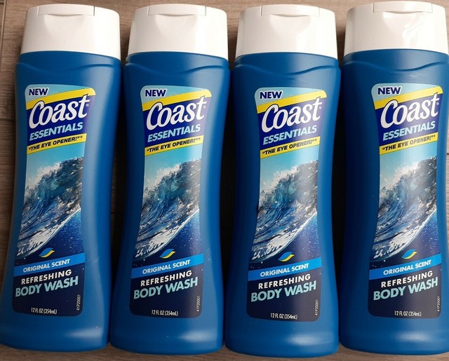 4 Pack Coast Essentials The Eye Opener Body Wash 12 oz Each Original