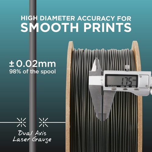 5kg of Tangle-Free Grey PLA 3D Printing Filament - Dimensional Precision 1.75mm - Photo 8/9
