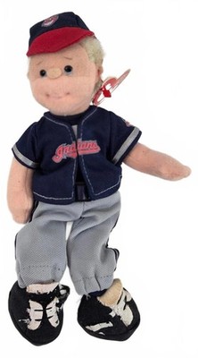 RARE Ty Teenie Beanie Boppers Change-up Charlie Cleveland Indians MBNA Flawed