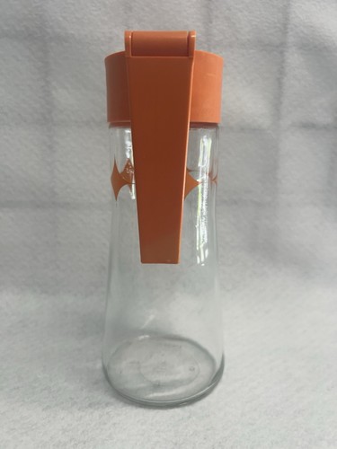 Brocca succo MCM vetro atomico Starburst arancione ancoraggio vintage 28 once - Foto 2 di 8