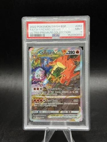Pokémon TCG Charizard VSTAR SWSH262 Holo Black Star Promo Card PSA 9