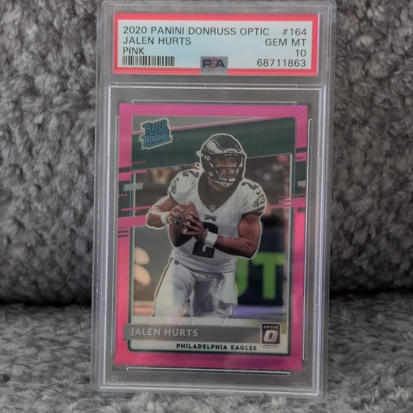 Jalen Hurts Panini Donruss Optic #164 Pink