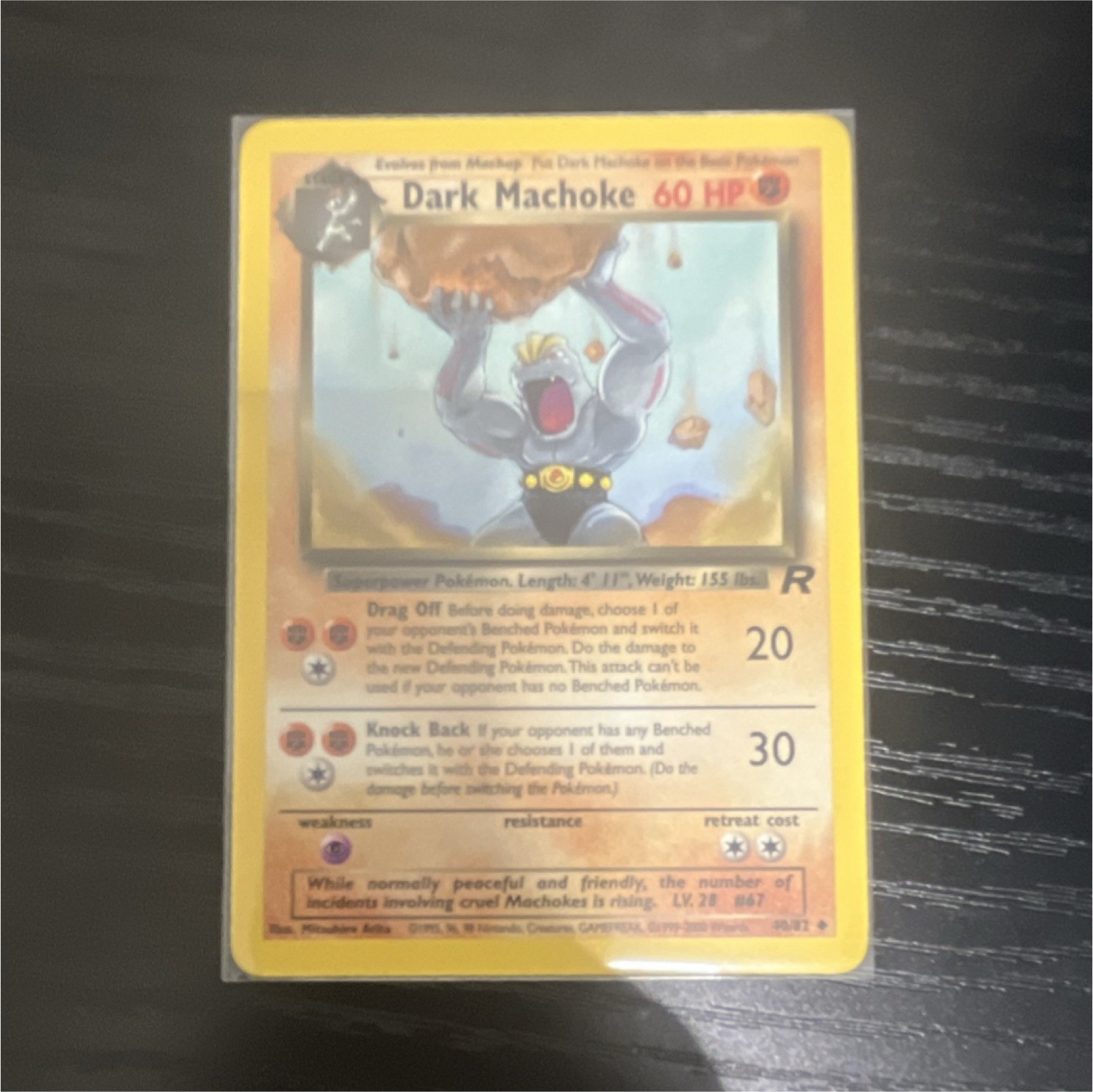 Dark Machamp 27/82 Team Rocket Unlimited Regular Rare Stage 2 70HP English