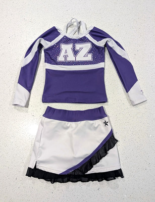 REAL Rebel Athletics ALLSTAR Cheer Uniform Cheerleading ELITE All Star Top Skirt