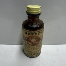 Vintage Hoppes No 9 Gun Cleaning Nitro Powder Solvent Brown Bottle Almost FULL