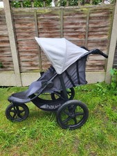 Hauck Pram Pushchair Runner - Silver/Grey, 3 Wheels