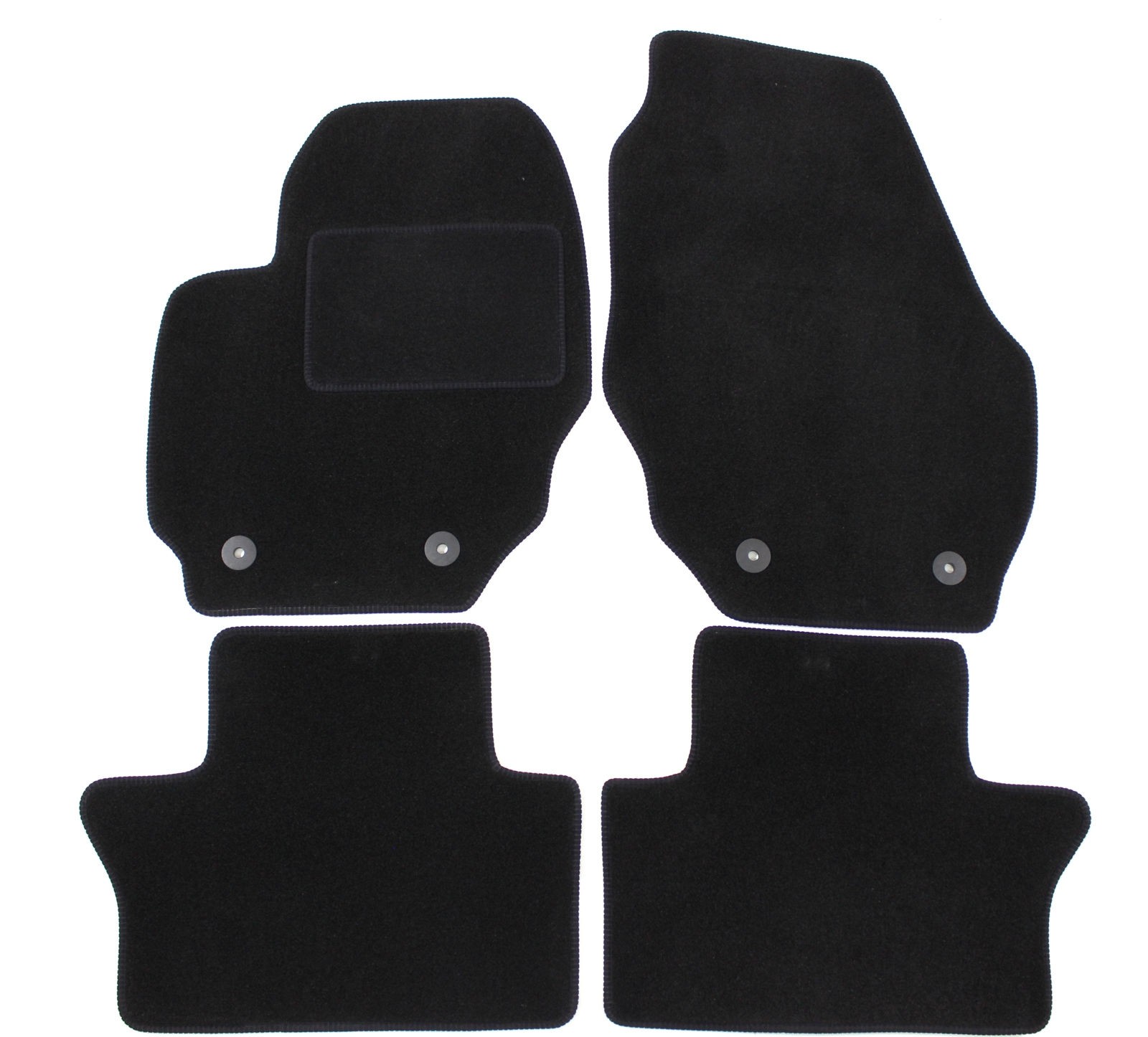 Tapis de sol velours sur mesure pour Volvo S80 II confort premium noir