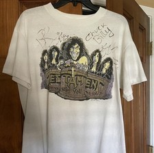 Vintage Testament 1989 -1990 Tour Shirt SIGNED