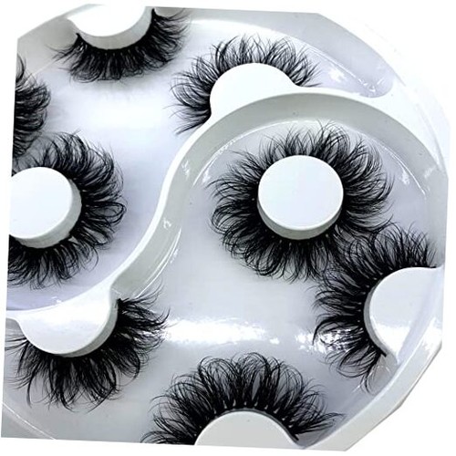 5 Pairs False Eyelashes Cat-Eye Fluffy Faux Mink Lashes 8D Wispy Lashes WX-08