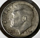 1964 P ROOSEVELT  10c DIME 90% Silver American Coin #9