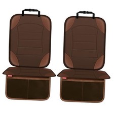 Car Seat Protector for Child Car Seat - Waterproof Non-Slip 2 Pack Brown