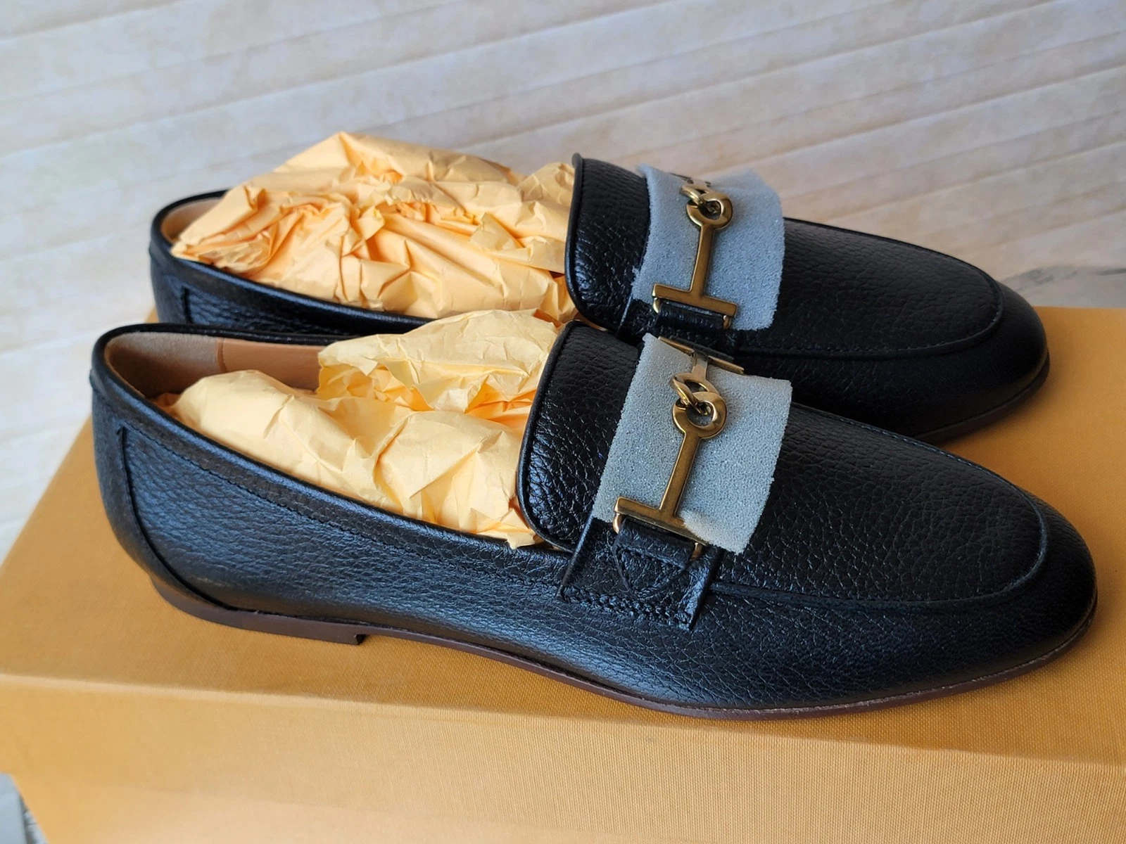 TOD’S Mocassini in pelle testurizzata con logo Tod's autentici taglia 5