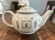 PFALTZGRAFF Teapot with Lid Naturewood Herb Garden Pattern Stoneware EUC