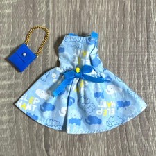 Sale![Retro] Licca-chan set of light blue dress and bag Takara ( shipping)