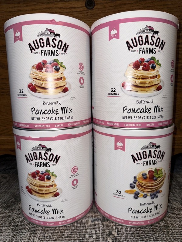 4 Pack - Augason Farms Buttermilk Pancake Mix 3lbs 4 oz No.10 Cans Survival Food