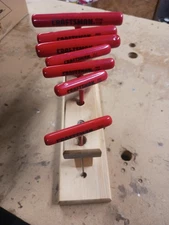 Craftsman SAE T-handle Hex Key Wrench Set, with Wooden Rack, used