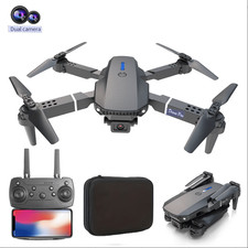 Pro Foldable Dual-Camera Drone with Remote Controller  Carrying Case  HD FPV Q