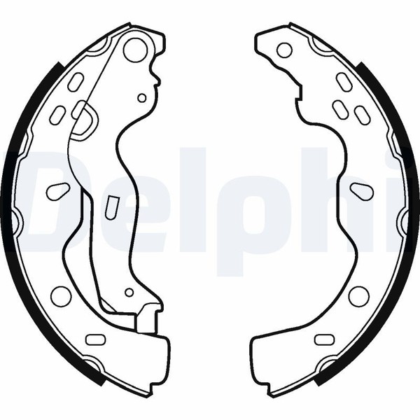 Hinterachse Delphi LS2009 Bremsbackensatz FüR Fiat,Mitsubishi,Suzuki-image