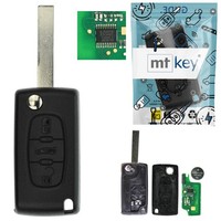 Klapp Funk SchlüSsel 3 Tasten ID46 434MHZ HU83 FüR Peugeot 308 SW I 09-13