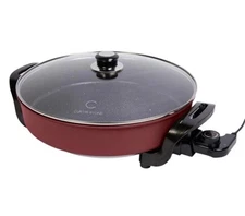 Curtis Stone 14" 6.2qt Dura-Pan Nonstick Rapid Skillet Red Chef Cuisine