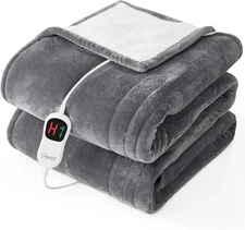 Homemate Electric Heated Blanket Twin - 62"x84" Heating Bed Blankets Throw with 