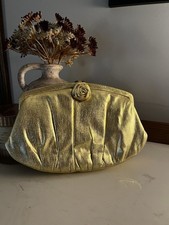Vintage HL USA Gold Rose Clutch