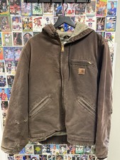 Vintage Carhartt Hooded Jacket Brown Small