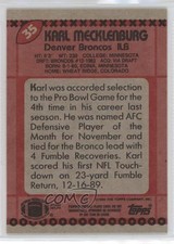 1990 Topps Blank Front Karl Mecklenburg #35 0kb5
