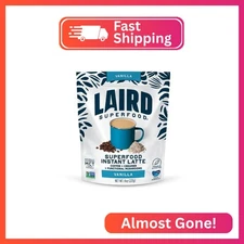 Laird Superfood Vanilla Instant Latte, Non-Dairy, Superfood Creamer, Gluten Free